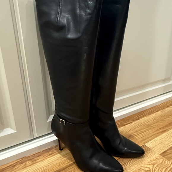 Cole Haan Size 8B Extended Calf, Garner Tall Boot Black - Picture 11 of 11